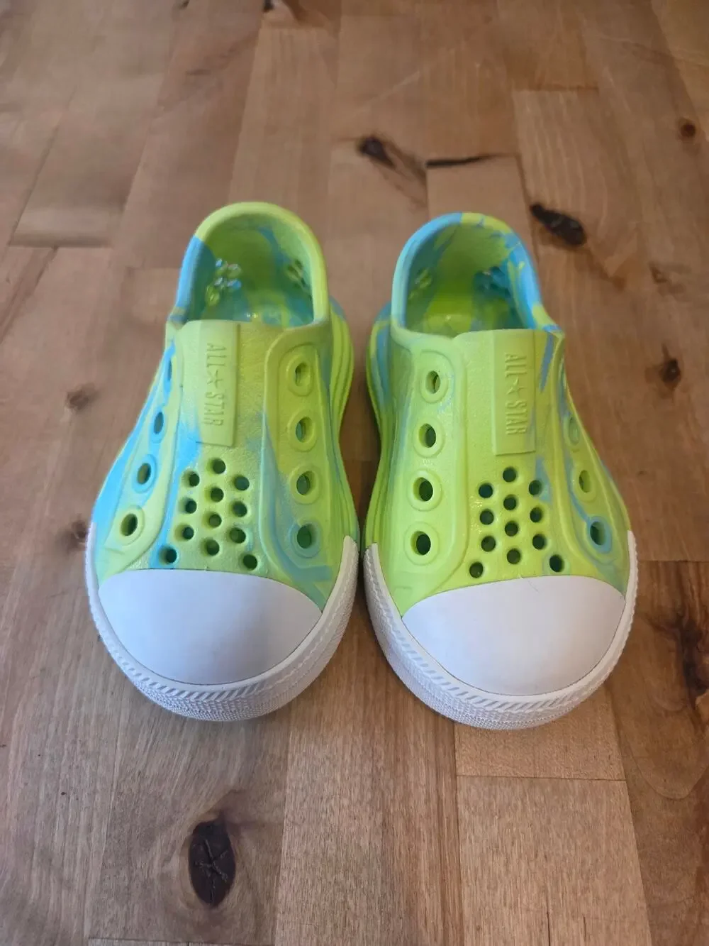 Converse Chuck Taylor All Star Play Lite CX Toddler Size 5 Lime Blue Swirl